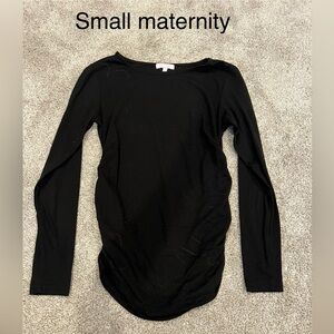 Maternity black long sleeve top